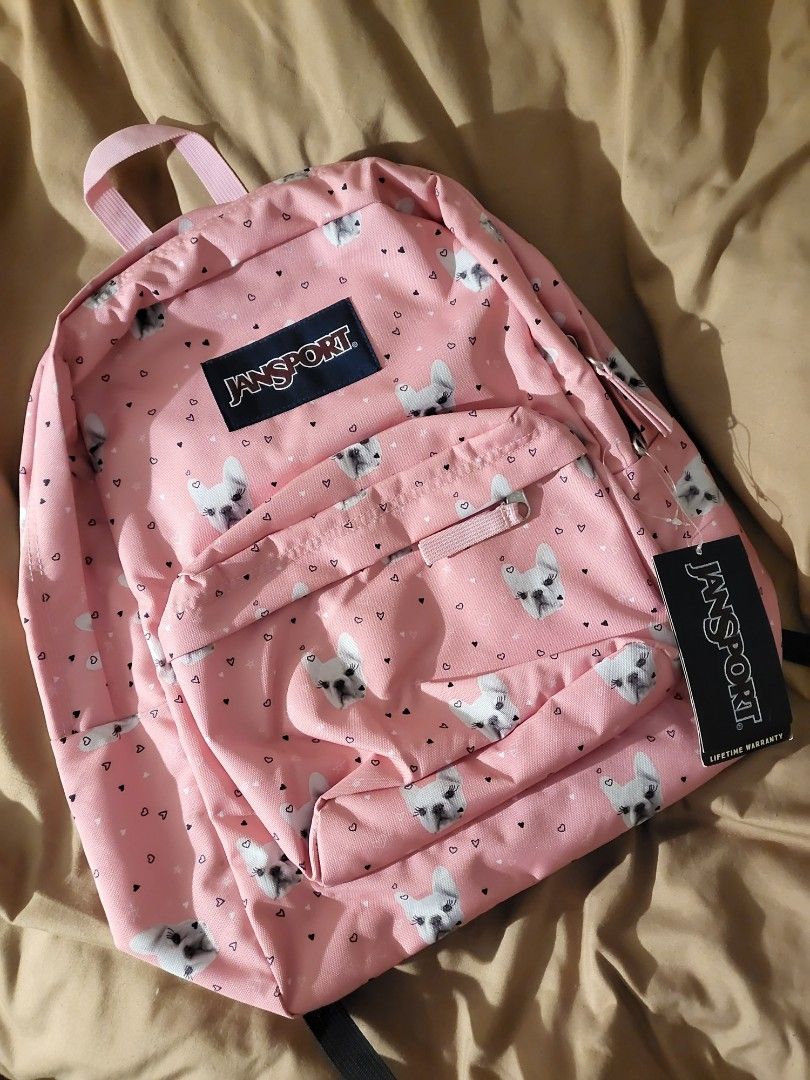Jansport french bulldog backpack top