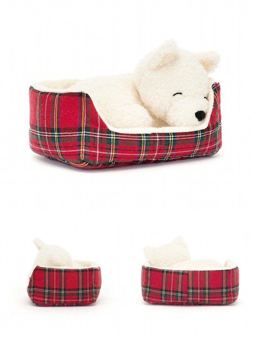 Jellycat Napping Nipper Dog Cat Westie, Toys & Collectibles, Toys