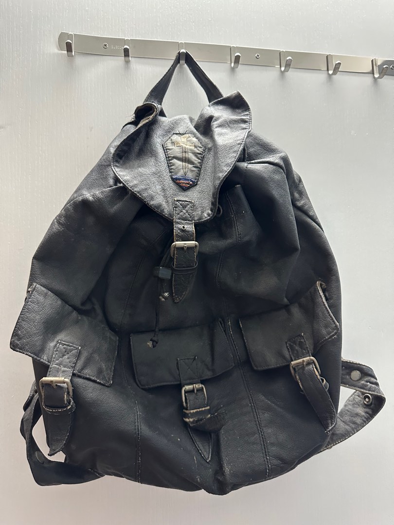 JOPEJ ジョペジ リュックサック 黒 オールレザー ブラック ビンテージ Jopej Leather Bag Jopej Backpack JOPEJ/ジョベジ 斜めかけ ワン