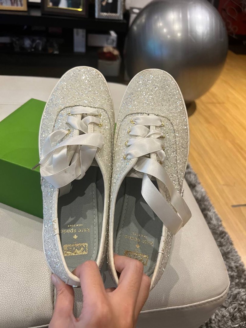 Keds silver glitter sneakers on sale