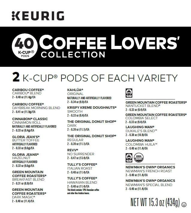 Keurig Coffee Lovers' Collection Sampler Pack, SingleServe KCup Pods
