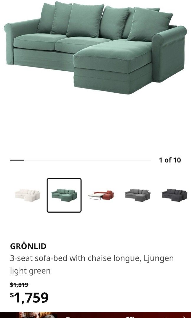 L shaped sofa IKEA, Furniture & Home Living, Furniture, Sofas on