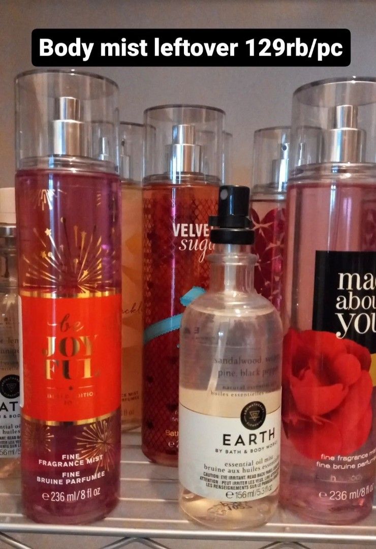 LEFTOVER sisa Bath & Body Works Body Mist 100 authentic on Carousell