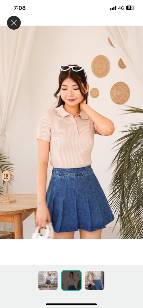 LF Mikayla Exclusive Denim Skorts DarkWash size S, Women's Fashion,  Bottoms, Skirts on Carousell