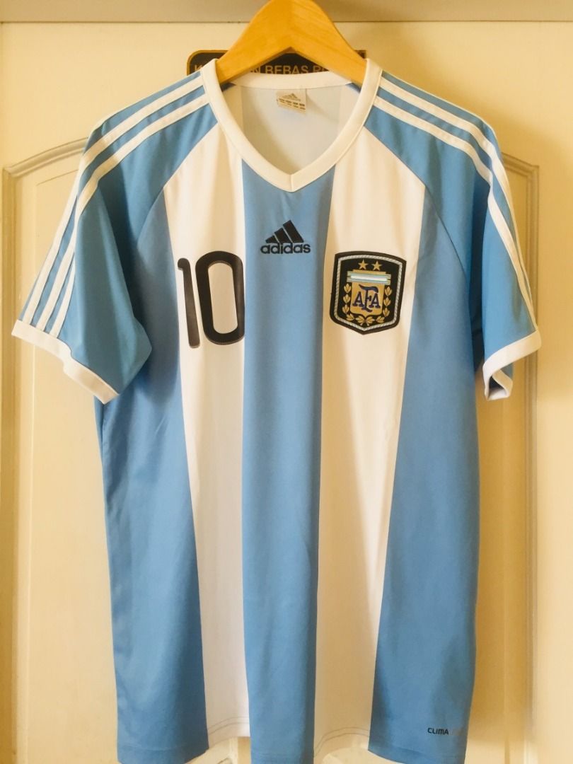 2010 Argentina Away Jersey #10 Messi XL World Cup Adidas Soccer