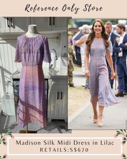 Kate Middleton's L.K. Bennett Maidson dress in purple silk