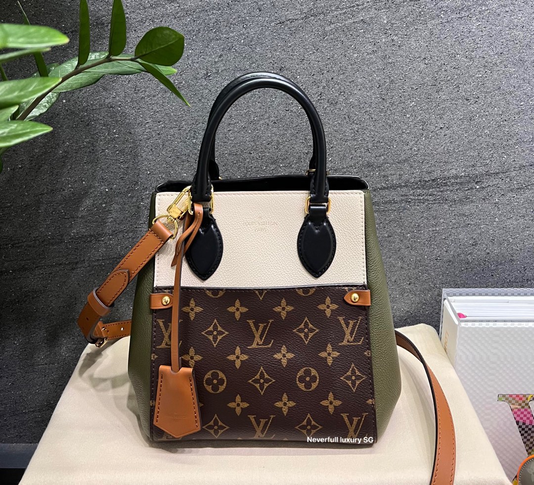 Louis Vuitton Laurier Leather and Monogram Canvas on My Side Bag