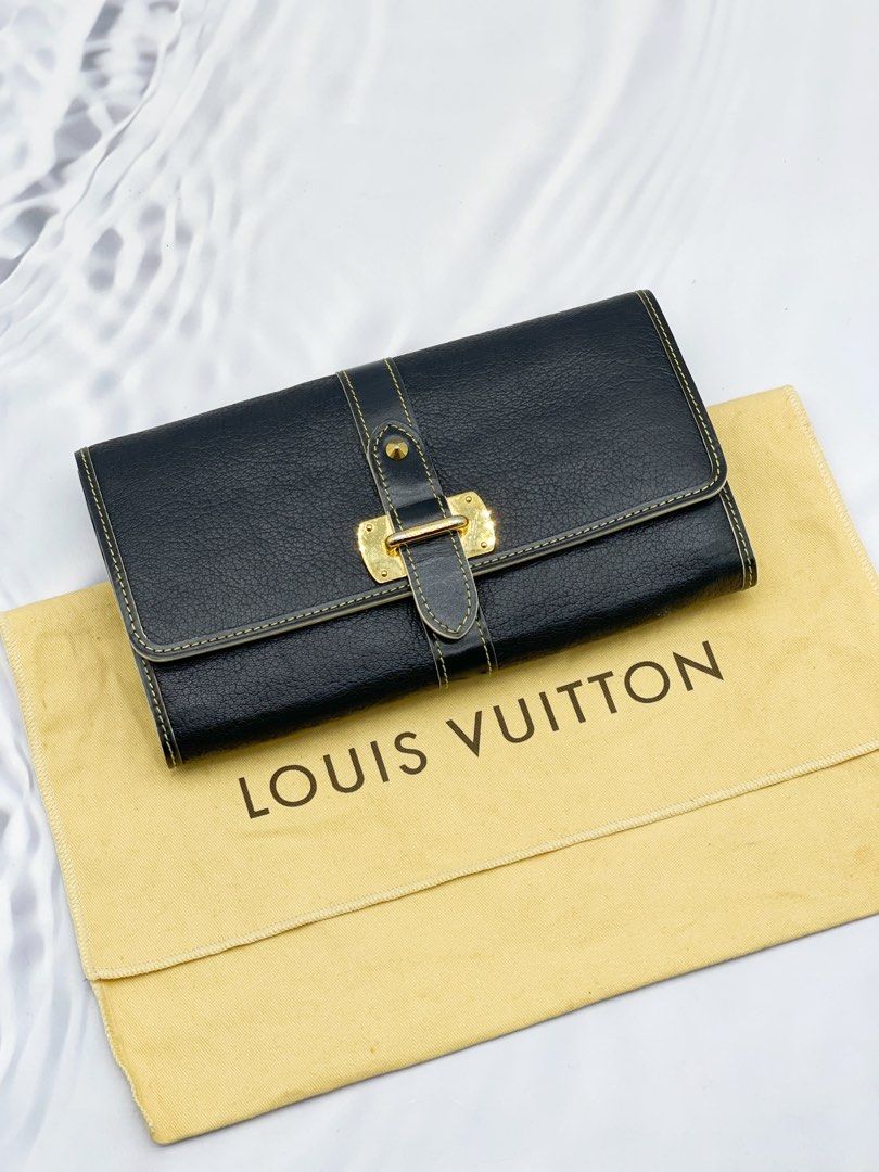 Louis Vuitton Black Suhali Leather Le Favori Wallet