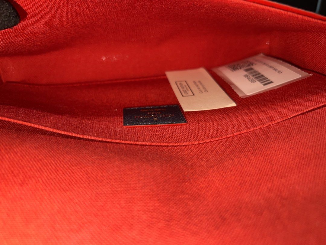 Louis Vuitton LV Felicie Pochette Marine Rouge Blue Leather ref.741801 -  Joli Closet