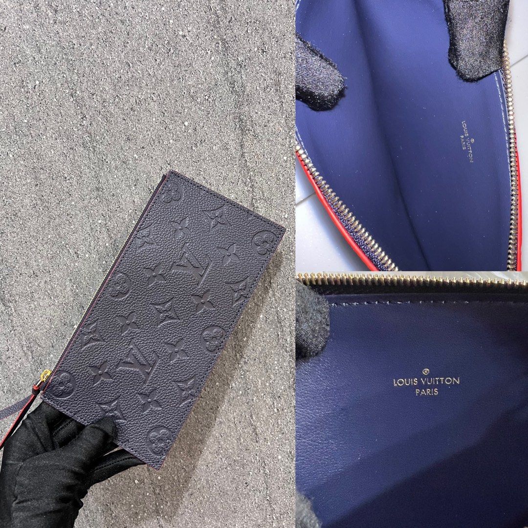 Louis Vuitton LV Felicie Pochette Marine Rouge Blue Leather ref.741801 -  Joli Closet