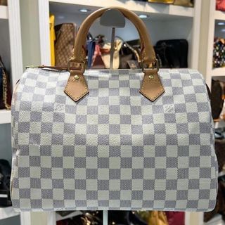 N41374 Speedy Bandoulière 25 Damier Azur, Luxury, Bags & Wallets on  Carousell