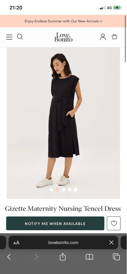 Love Bonito Gizette Maternity Nursing Tencel Dress (Category: Maternity wear) located in Singapore. Submitted by vivian91 (Listing ID 1240017329, Image 2). Description: .