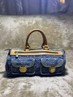 Louis+Vuitton+Neo+Speedy+Duffle+Medium+Blue+Denim for sale online