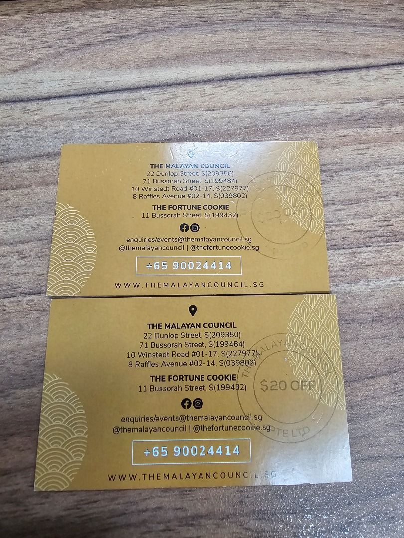 Malayan Council Restaurant Voucher 55 Discount!!!, Tickets & Vouchers