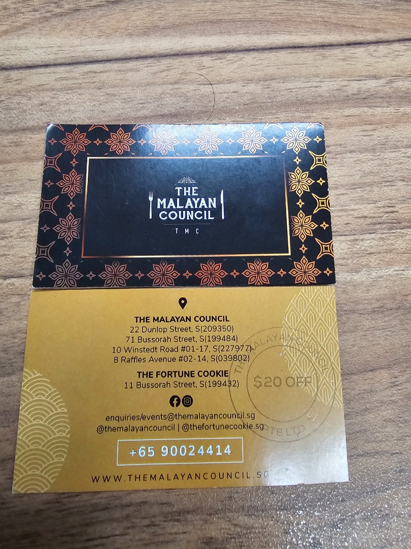Malayan Council Restaurant Voucher 55 Discount!!!, Tickets & Vouchers, Vouchers on Carousell