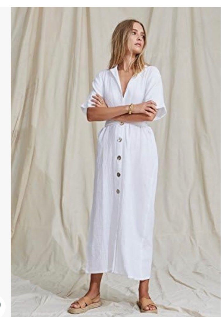 maurie and eve shirt dress Maurie and Eve Higher Love Dress button dress, Women's Fashion, Dresses &  Sets, Dresses on Carousell