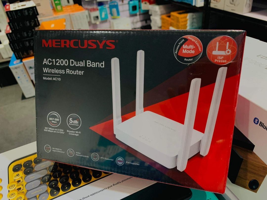 Mercusys AC10 AC1200 Wireless WiFi Dual Band Router, Computers & Tech ...