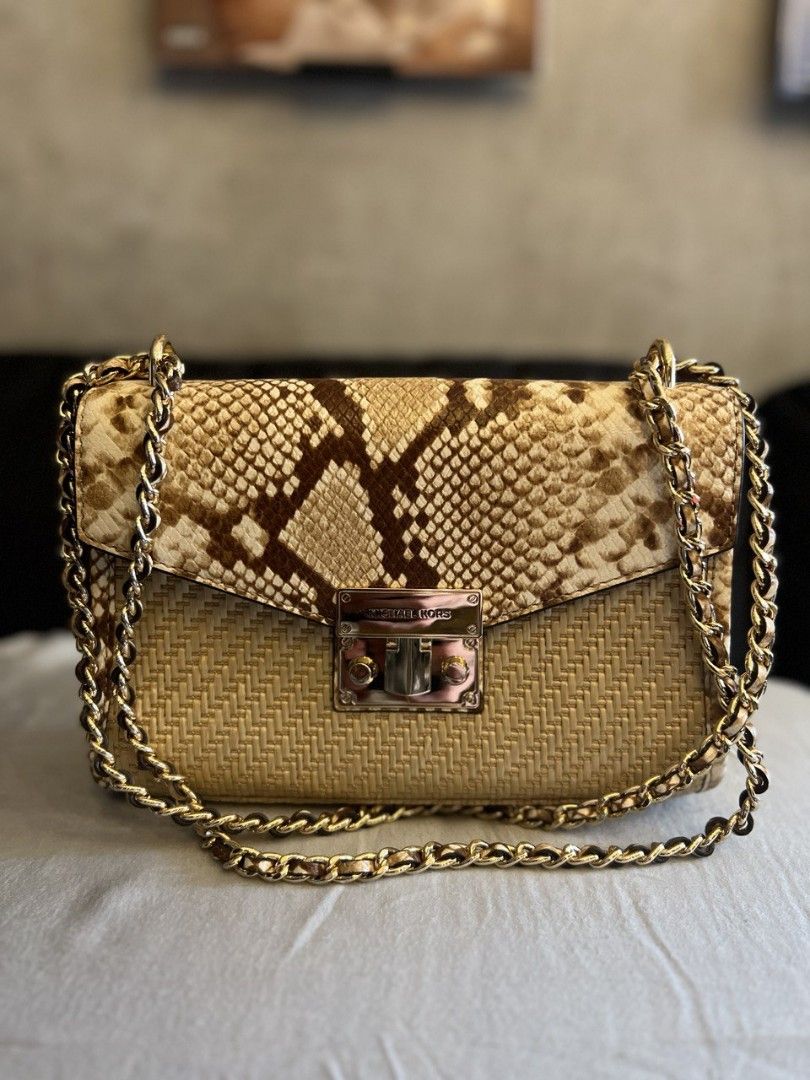 Michael kors sales straw python