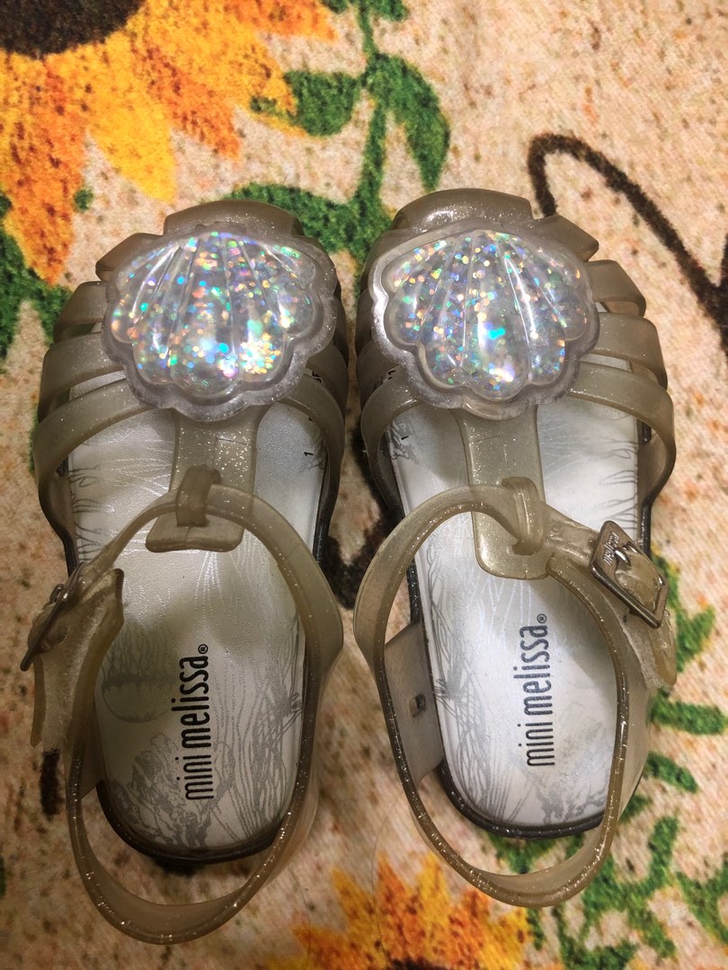 Mini melissa shell sandals online