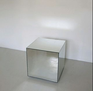 mirror cube side table