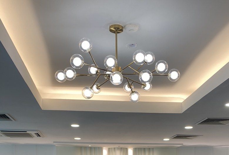 Modern Luxury Globe Chandelier Gold Furniture Home Living