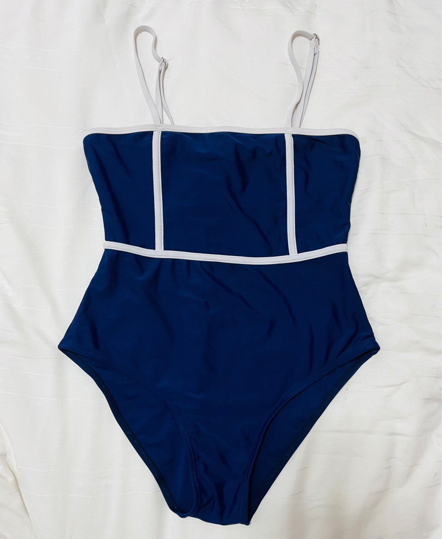 Navy Blue One Piece Monokini, Women's Fashion, Swimwear, Bikinis