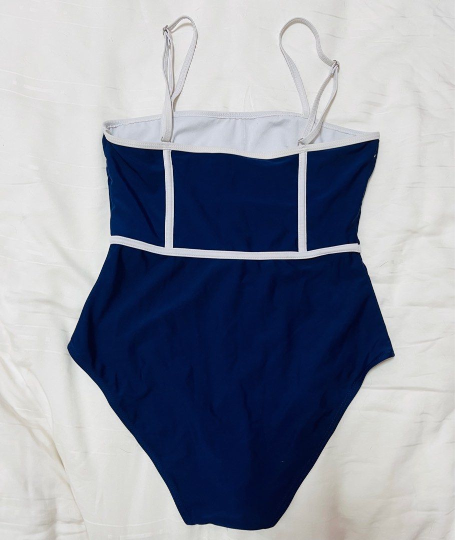 Navy Blue One Piece Monokini, Women's Fashion, Swimwear, Bikinis