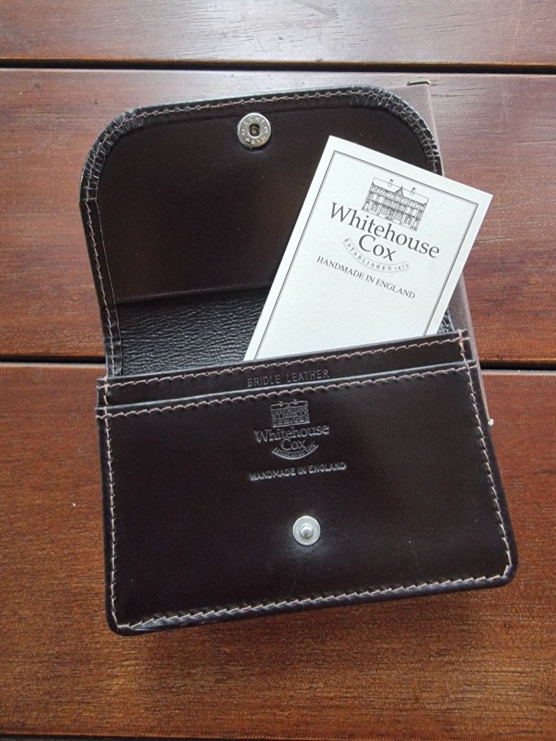 New & unused Whitehouse Cox bridle leather card case