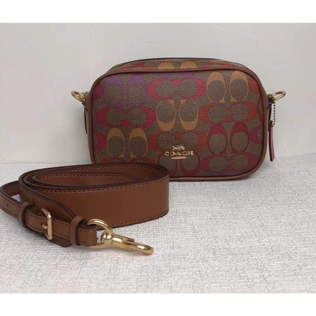 New Coach Original C1308 Jes Crossbody Bag Women Men Crossbody Sling Camera Bag with Full Set of Coach Package
