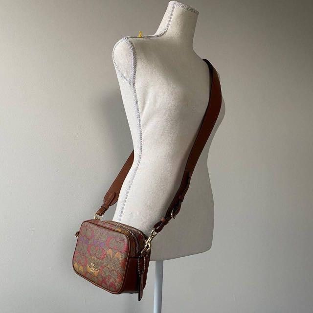 New Coach Original C1308 Jes Crossbody Bag Women Men Crossbody Sling Camera Bag with Full Set of Coach Package