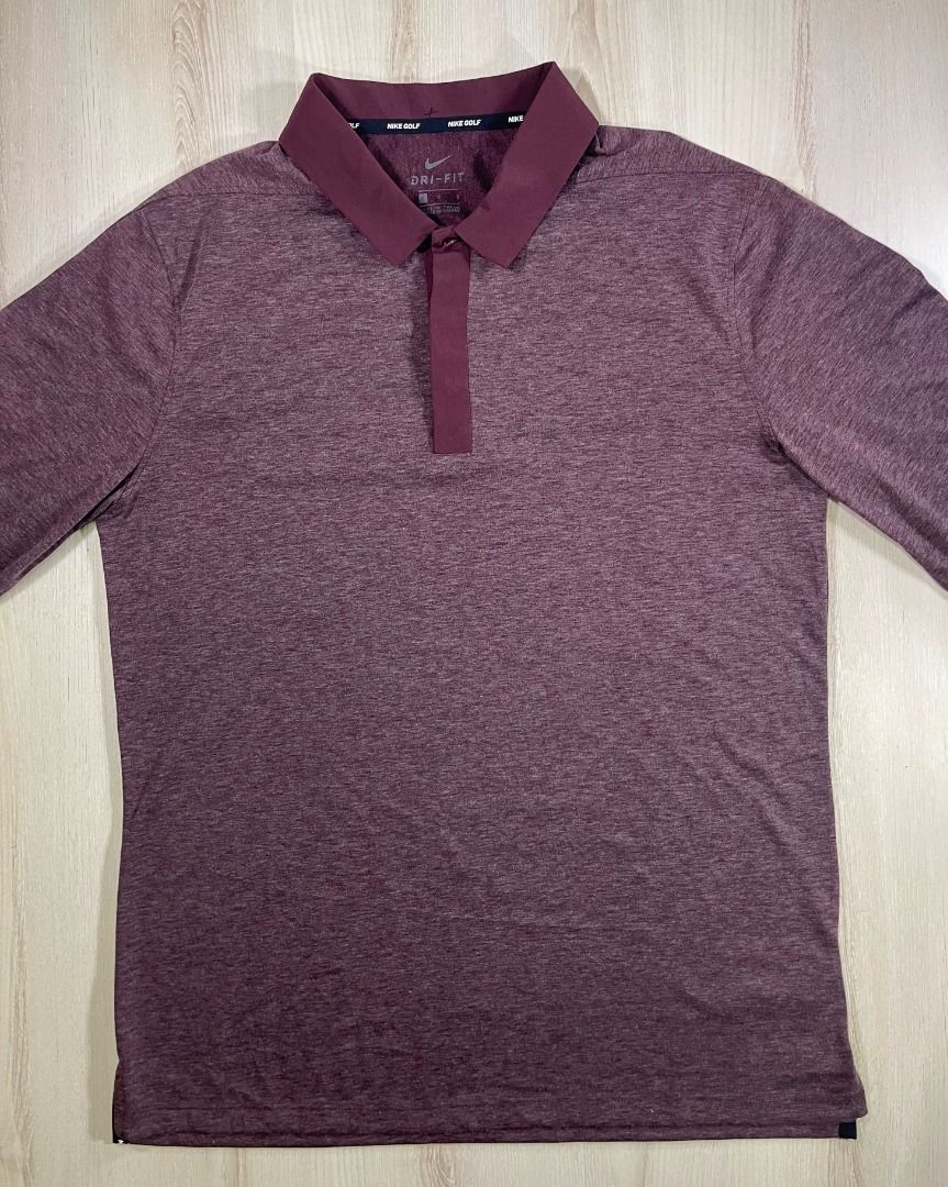 Nike Golf Light Maroon Collar Tee CW Used