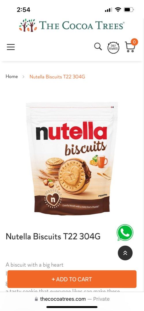 Nutella Biscuit (304g), Food & Drinks, Packaged & Instant Food on Carousell