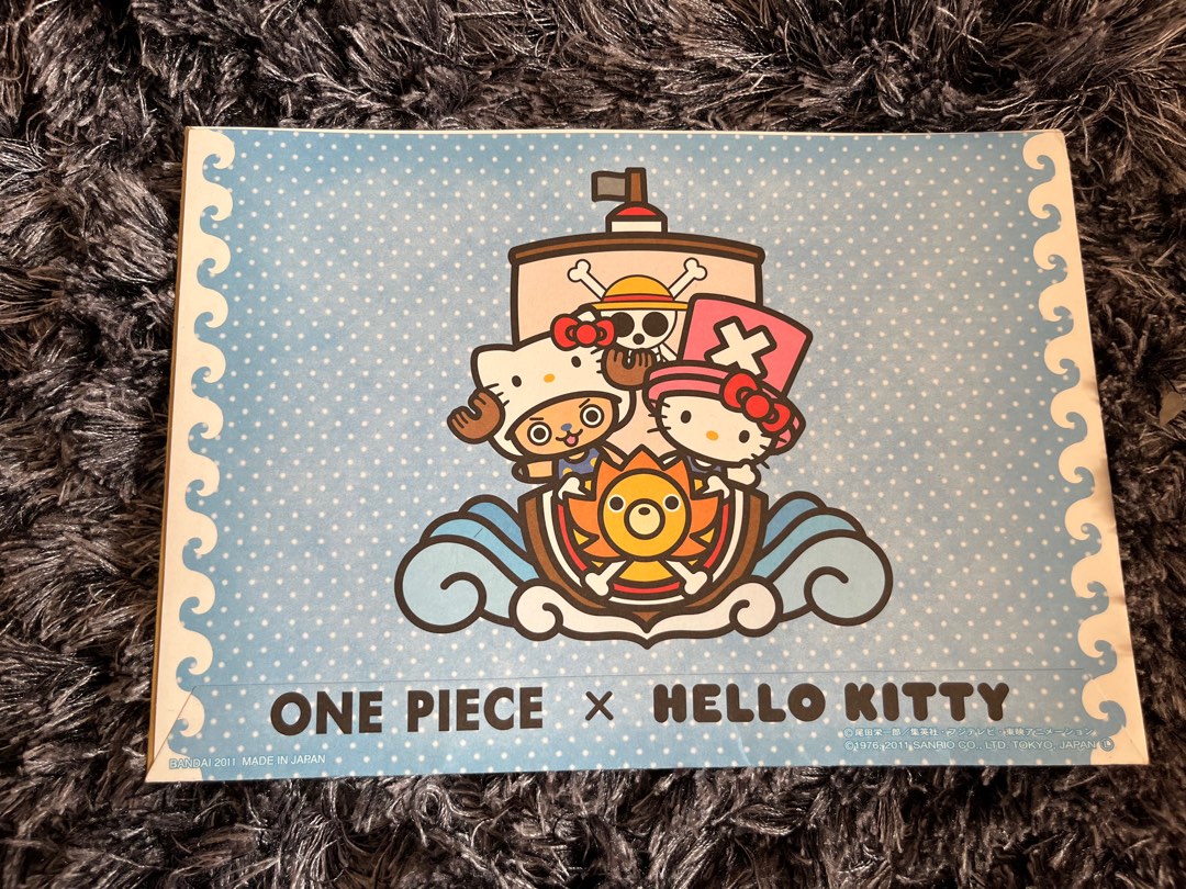 One Piece X Hello Kitty Sticker Sheet, Hobbies & Toys, Collectibles