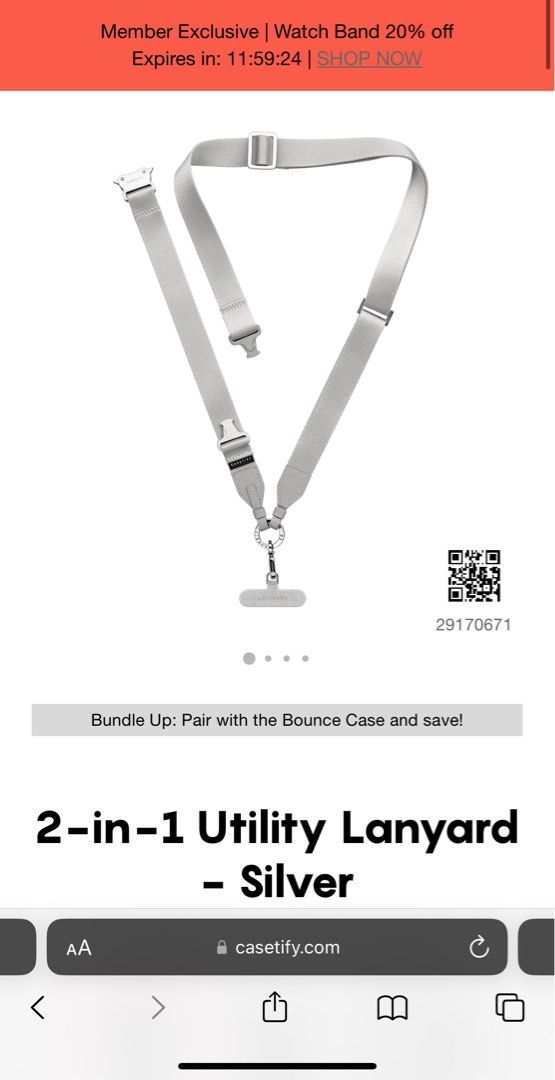 Original Casetify Utility Strap, Mobile Phones & Gadgets, Mobile