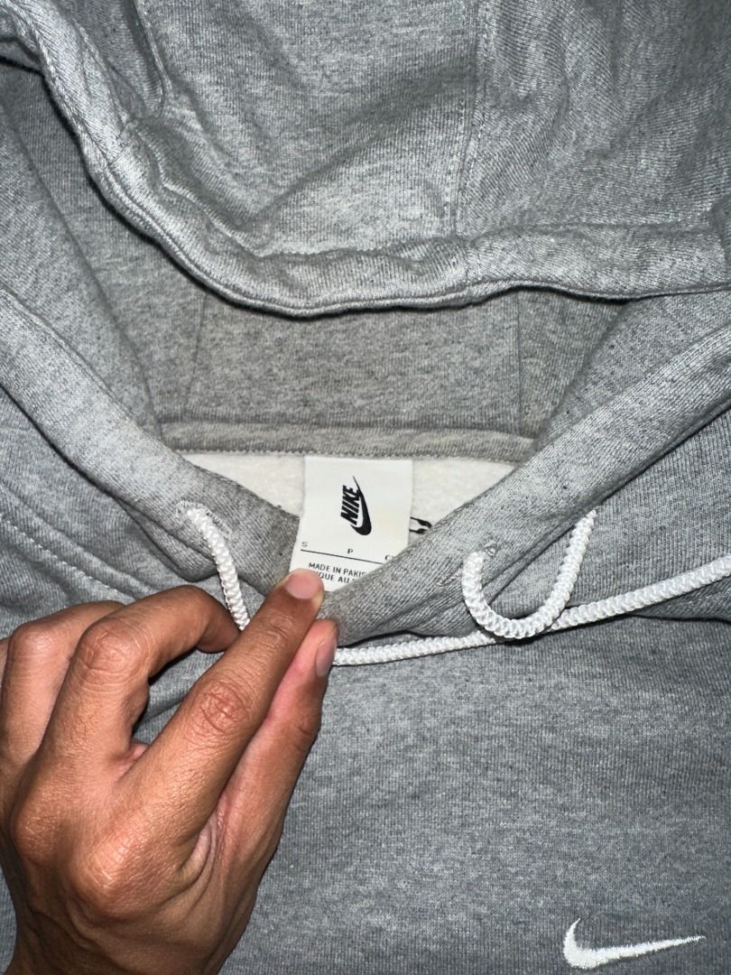 Nike swoosh grey on sale hoodie