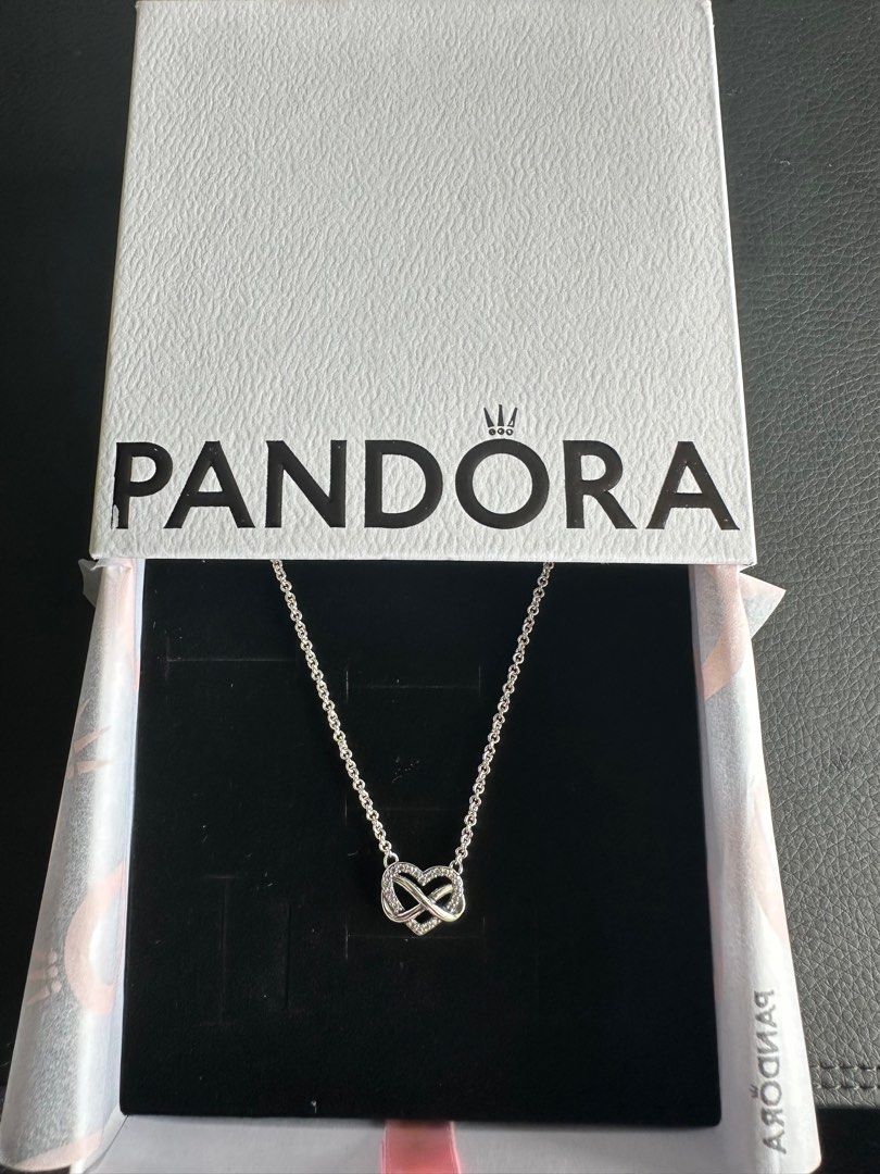 NEW Authentic PANDORA 925 Silver Sparkling Infinity Collier Necklace  398821C01 | eBay
