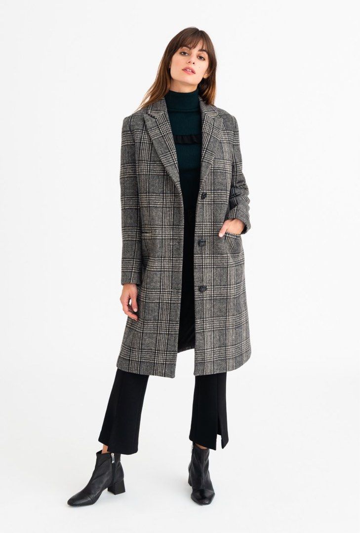 Check coat petite sale