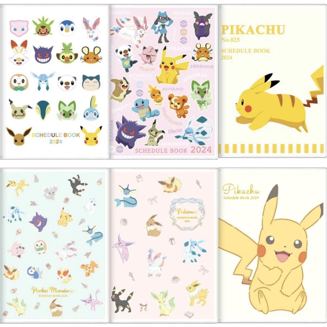 Pokemon 2024 Pikachu and Friends Notebook Scheduler B6/A6 Monthly (Pre