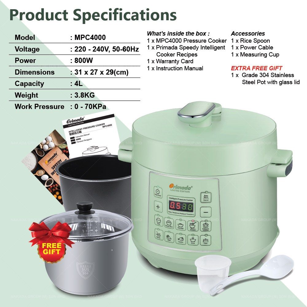 Primada limited edition pressure cooker sale