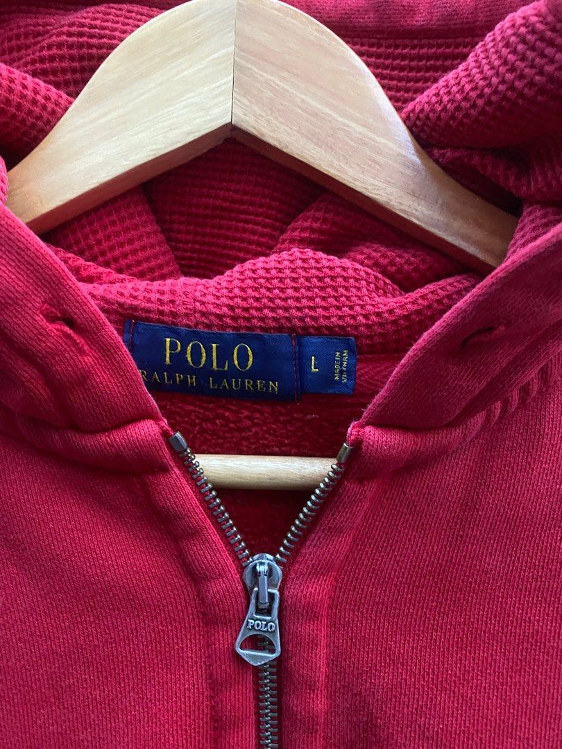 RALPH LAUREN DOUBLE KNIT GOLD TAG (Category: Coats, Jackets and Outerwear) located in Davao. Submitted by Phbebop (Listing ID 1239984212, Image 3). Description: Width: 22-23 Lengths: 27 Color condition: 10/10 Cloth condition: 8/10 Has 2 small holes Washable stains Missing hood lace.