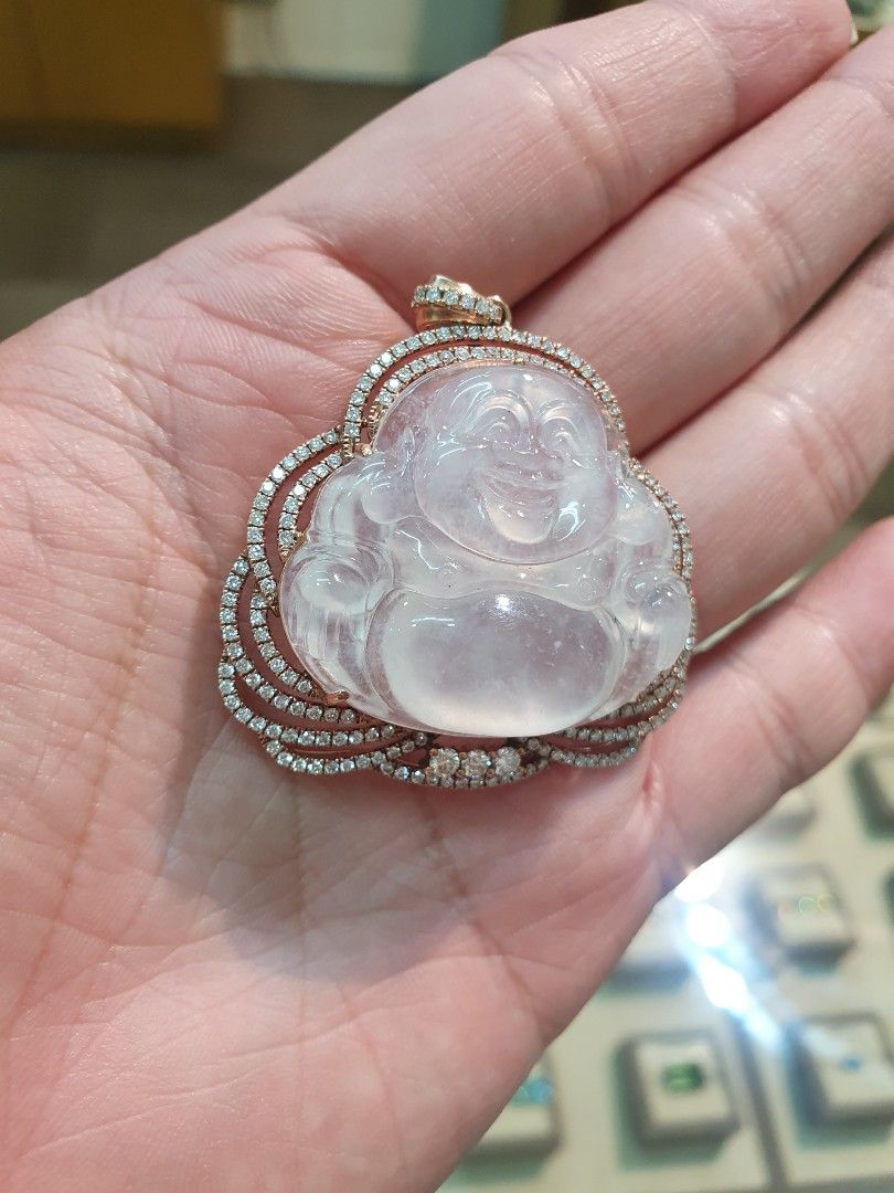 White jade buddha discount pendant