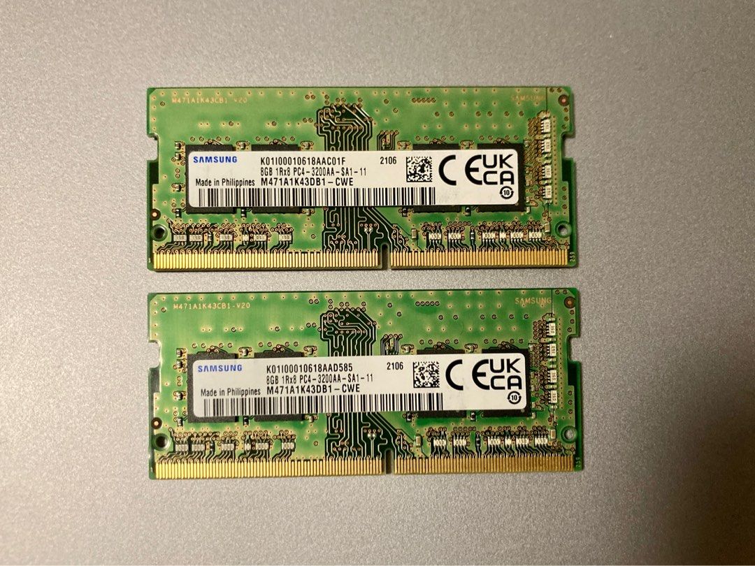 Samsung DDR4 3200 16GB (2x 8GB) Paired RAM Kit PC4-25600 Laptop