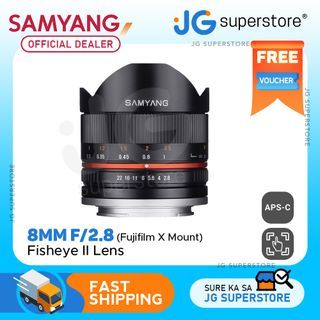 Samyang 8mm f/2.8 Fisheye II Manual Focus APS-C Cine Lens for Fujifilm X Mount Cameras | SYHD8M-FX | JG Superstore