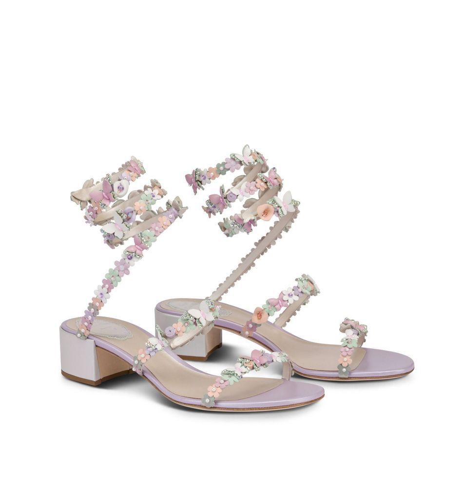Purple floral sandals hotsell