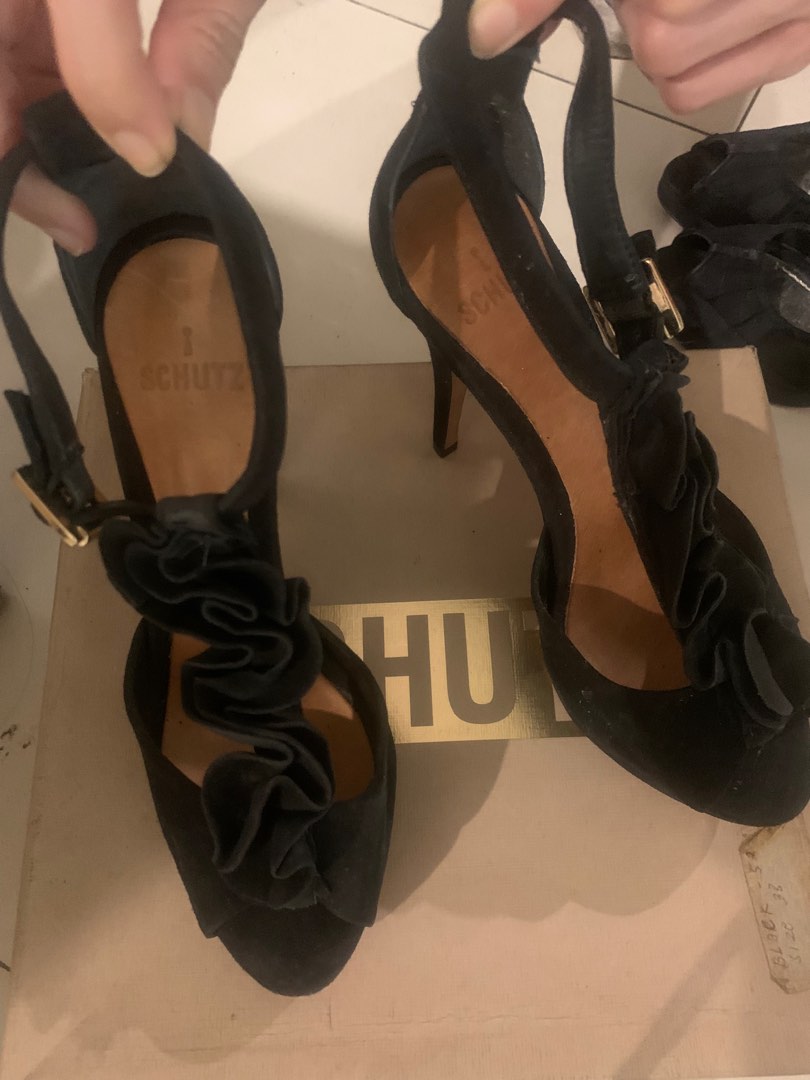 schutz black heels