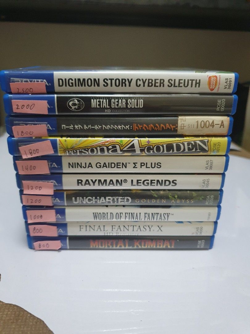 Selling PS Vita Videogames (Category: PlayStation) located in Quezon City. Submitted by itemsforadoption (Listing ID 1240012678, Image 1). Description: Rfs: Its 2023! Happy New Year! Hoping you have a good year ahead of you! If you have questions feel free to send a message. Though I'll most likely be able to reply from 10am to 8pm. Please be patient and understanding. Decluttering games and items that I've picked up or for friends and family. Pr