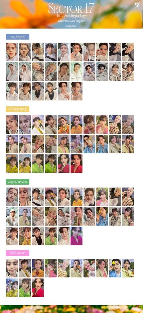 SEVENTEEN REPACKAGE SECTOR 17 PHOTOCARD PC, Toys & Collectibles