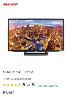 Sharp Aquos LED TV 24 inch