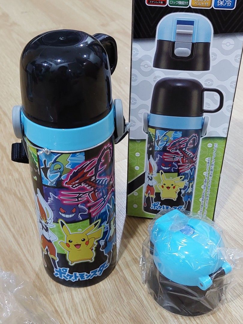 Skater Kids Stainless Steel Water Bottle 2-Way 470ml 430ml Super Mario Boys Thermal/Cold Bottle Sports Bottle