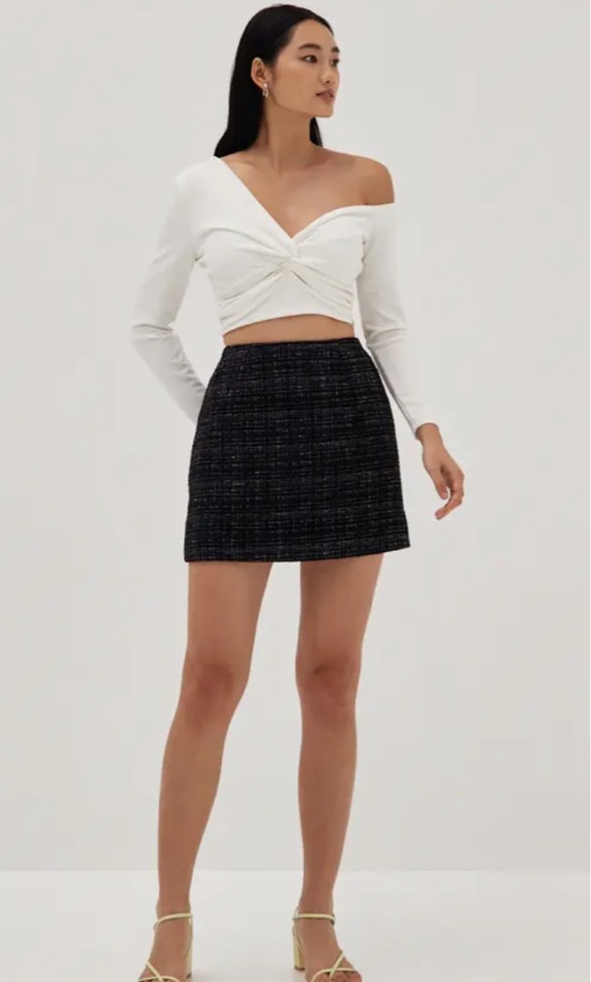 Tweed mini top skirt 50